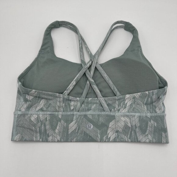 Lululemon Energy Bra (Nulux) Energy Bra in gray white womans size 8 pads include - Picture 5 of 8